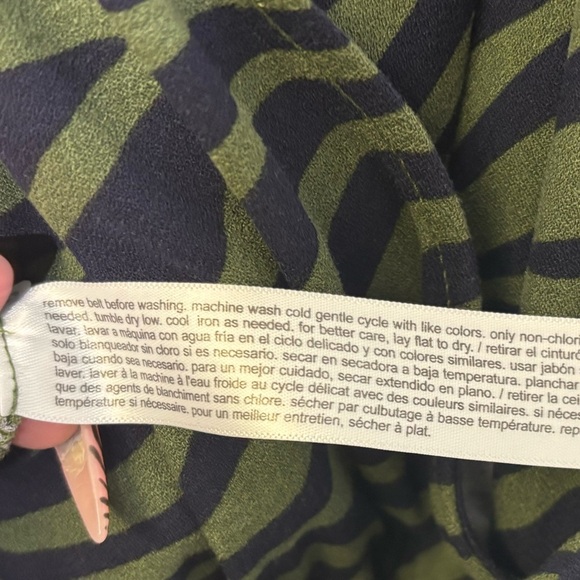 Eloquii Elements Green and Black Animal Print Faux Wrap Dress - Picture 7 of 7